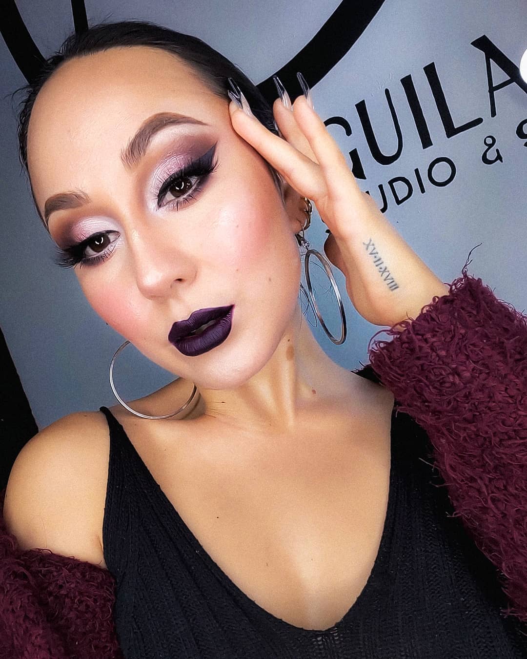 Look de Otoño 💜  #makeup #makeupideas #makeupartistmarletaguilar @makeuparti...