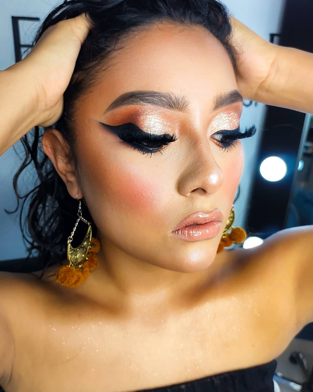 Delineado Gráfico 😍  @xiadani_orx 💕  #maquillajeojos #delineado #instamakeu...