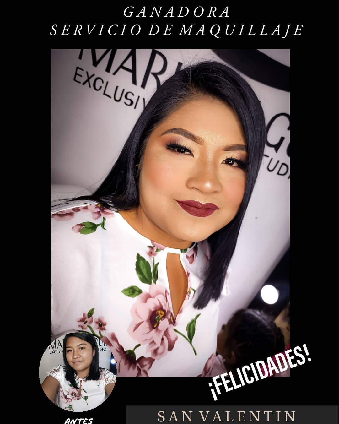 Nuestra Ganadora del Día de San Valentín ❤️ Un servicio de Maquillaje GRATIS ...